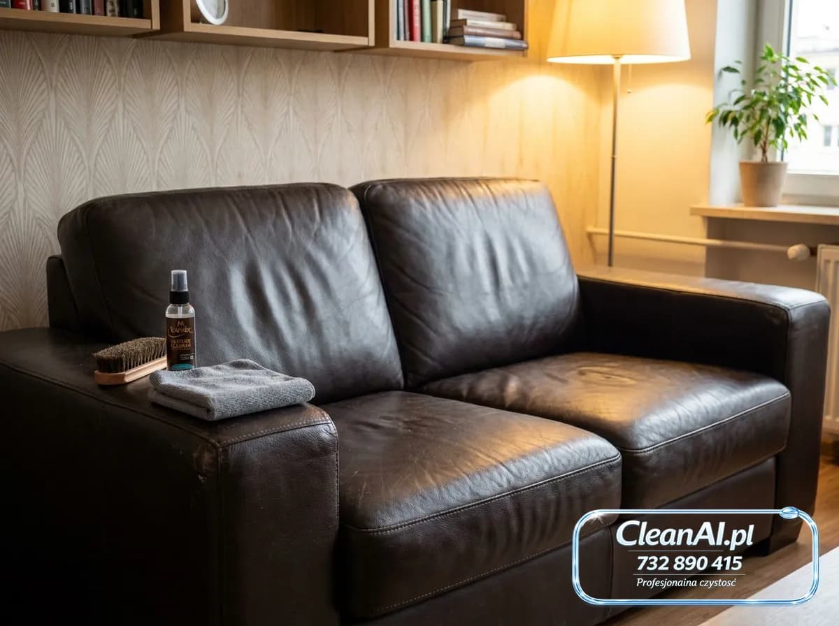 Leather armchair — before