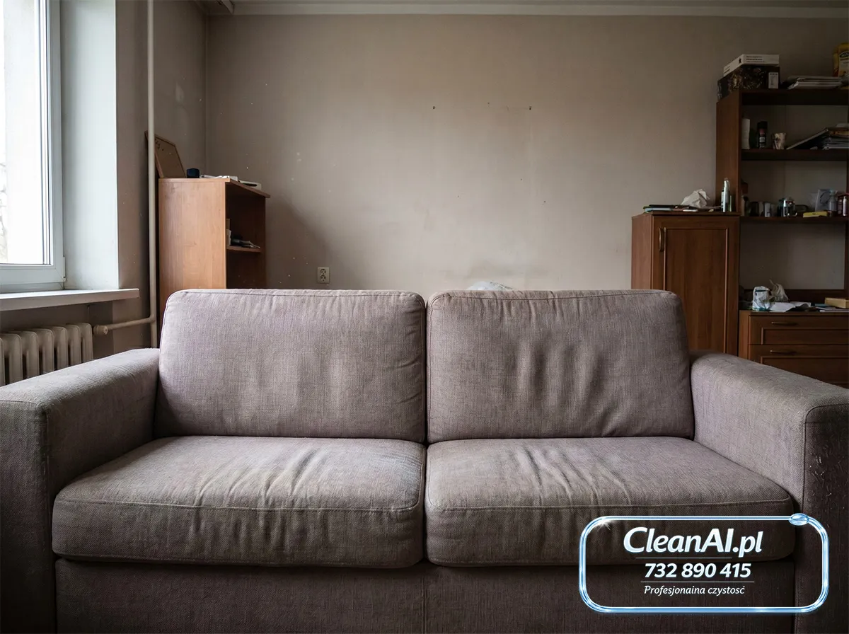 Kanapa narożna jasna — po