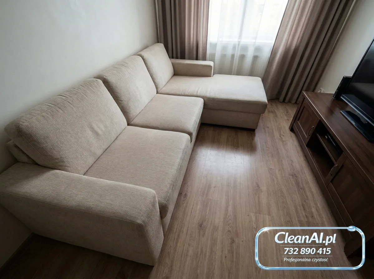 Sofa z poduszkami — po