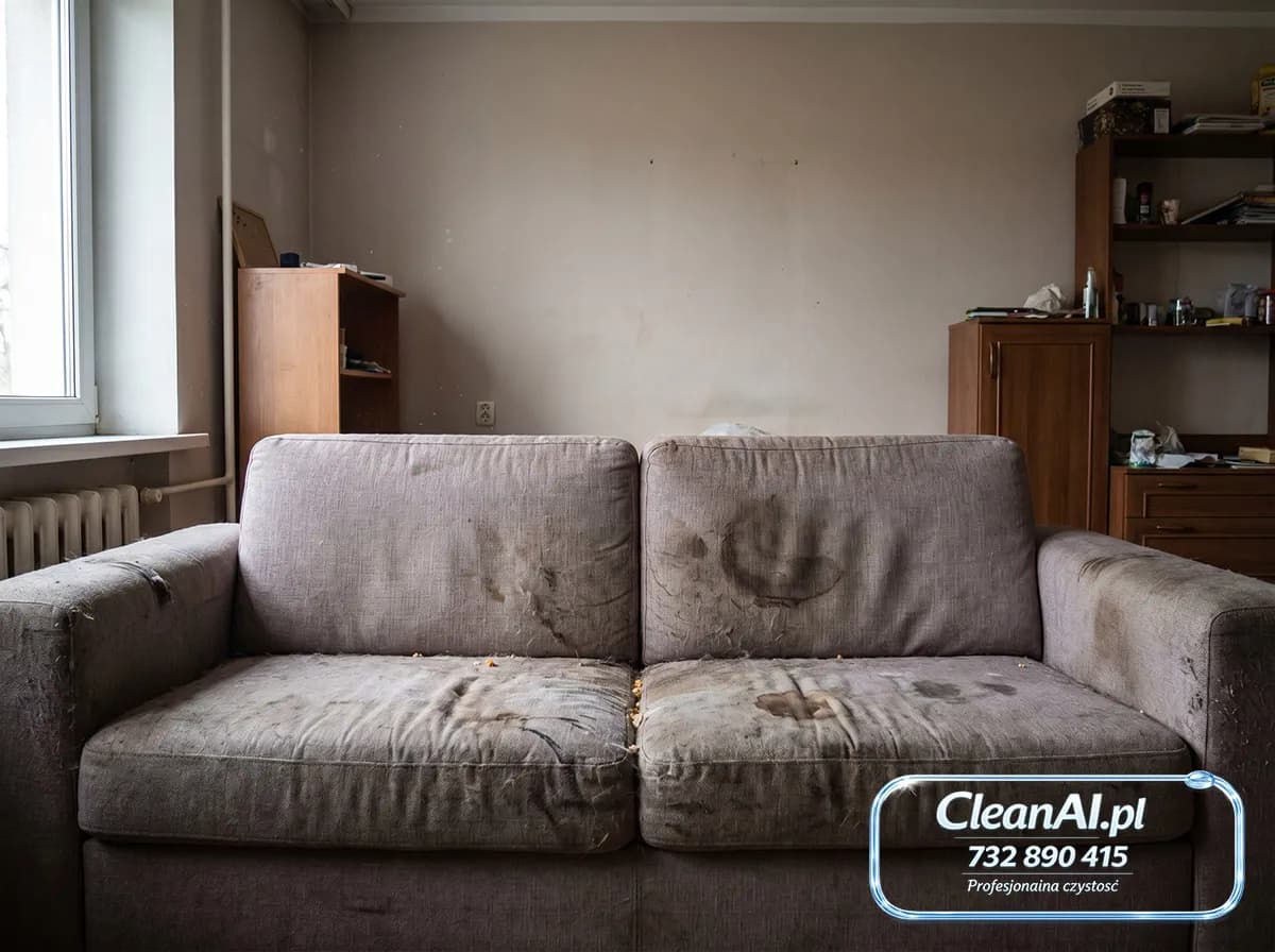 Light corner sofa — before