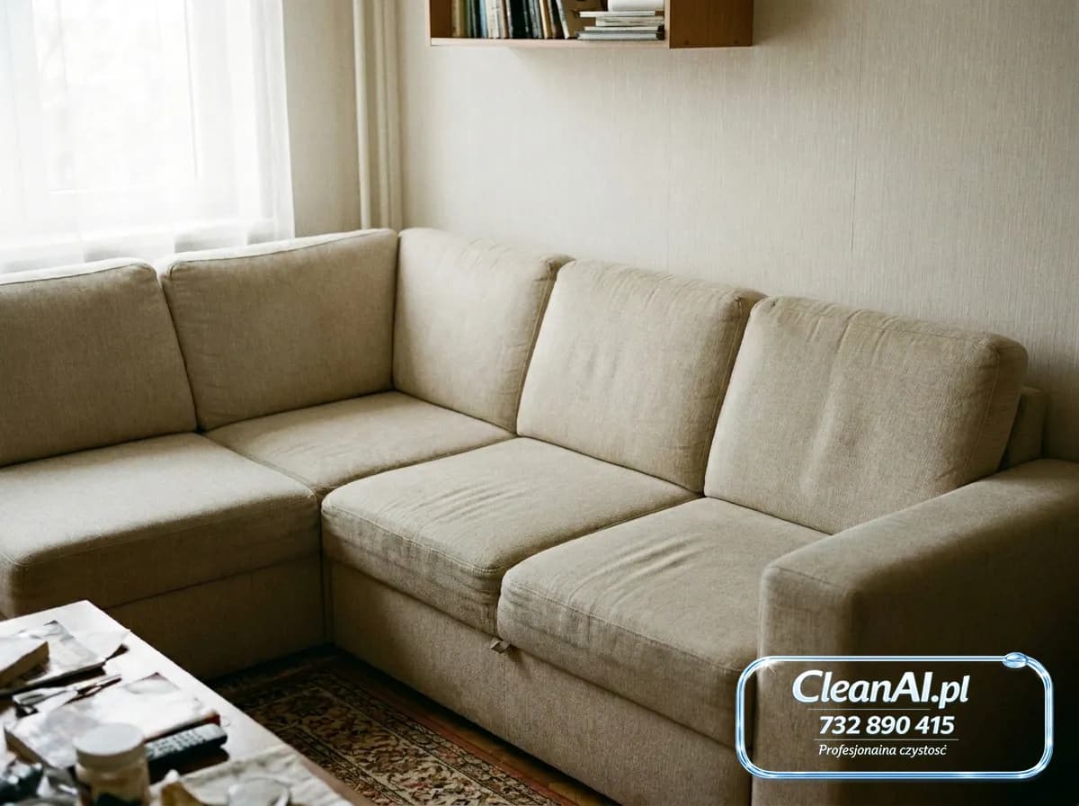Velvet sofa — after