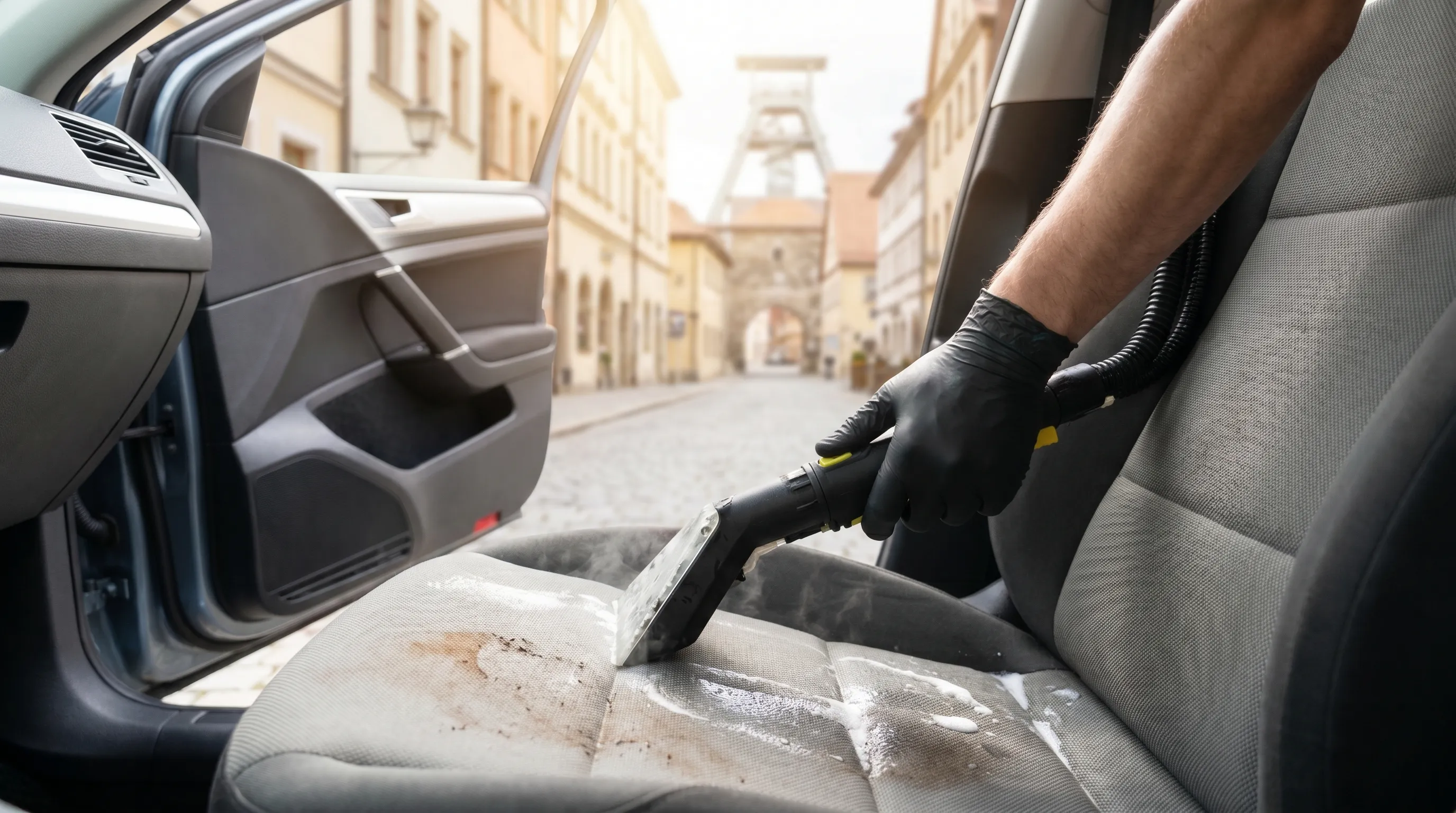 Czyszczenie tapicerki samochodowej Wieliczka — detailing z dojazdem