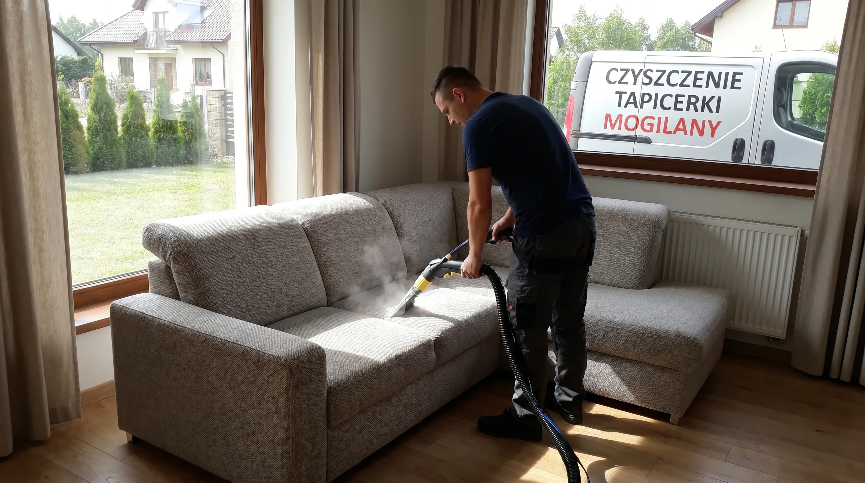 Pranie mebli tapicerowanych Mogilany — narożniki, kanapy, fotele