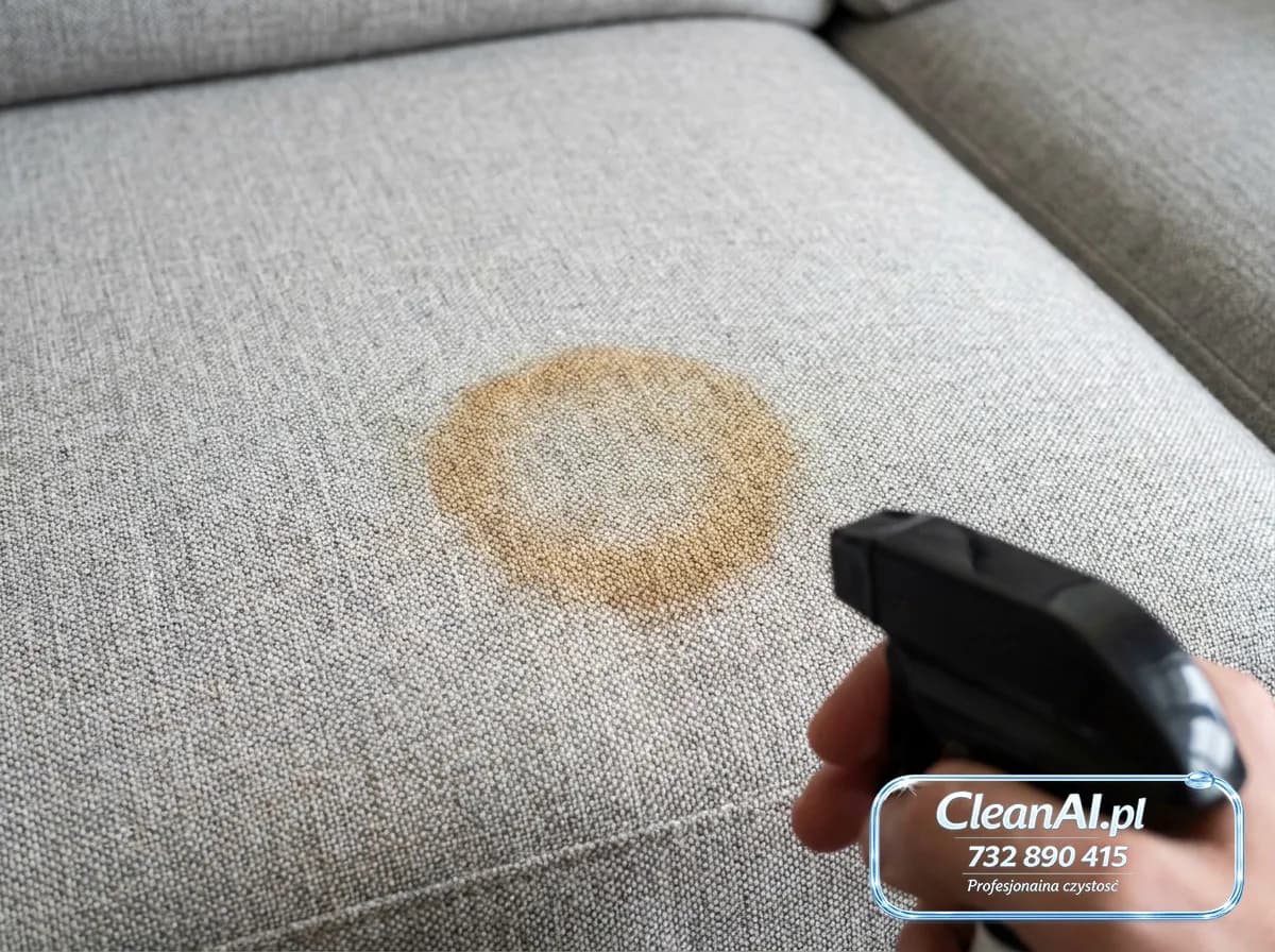 Gray corner sofa — before