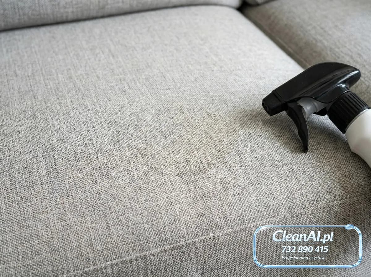 Gray corner sofa — after